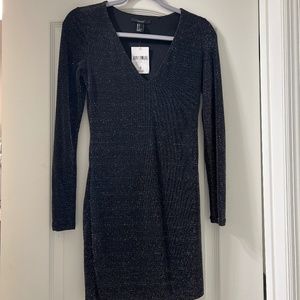 NWT Long Sleeve Black & Multi Sparkle Dress